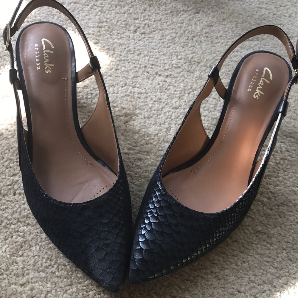 Black Clark heels